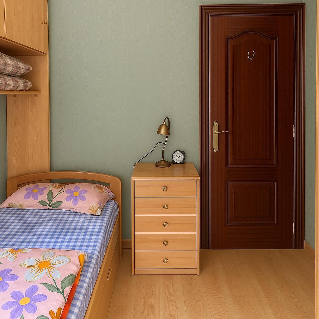 Habitación individual con balcón en Usera